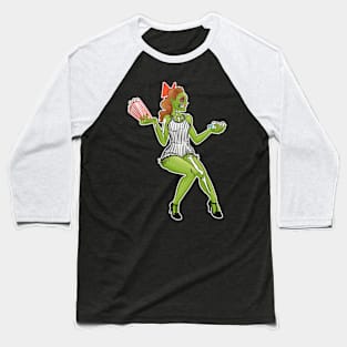 Zombie Girl Choices Baseball T-Shirt